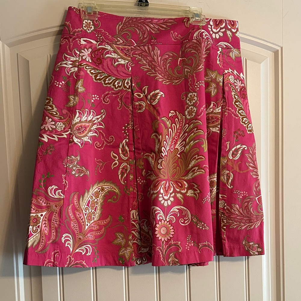 George Pink and Gold A-Line Skirt
